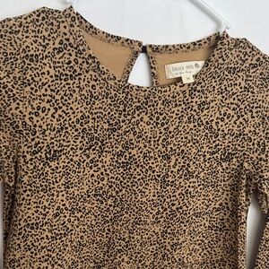 Forever Young Kids Cheetah Print Dress - Brown and Black